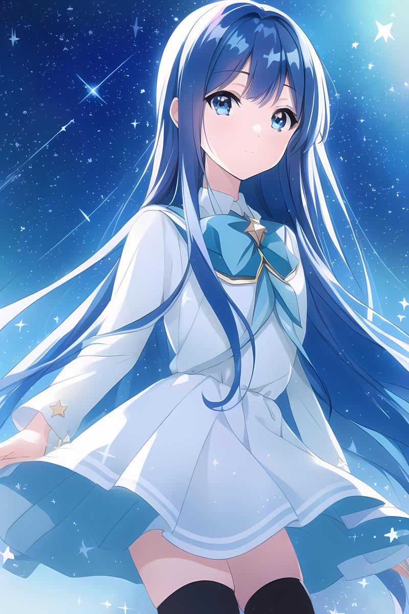 00351-1496778510-{masterpiece}, ((blue long  straight hair)),(( black knee socks)),best quality, illustration, single,{1girl},{beautiful detailed.png